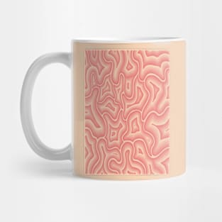 Coral Sunset Groovy Liquid Marble Swirl Mug